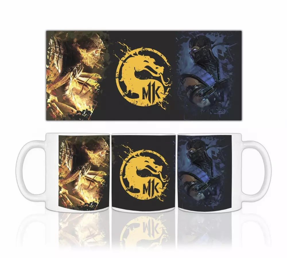Mortal Kombat чаша с лого