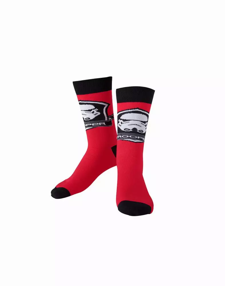 Чорапи Star Wars Black and Red Socks with Stormtrooper Logo - 39/42