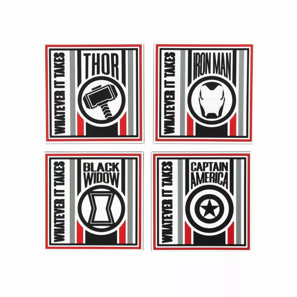 Комплект Numskull Marvel Avengers Endgame - Notebook, Pen, Keychain, Socks, Coasters