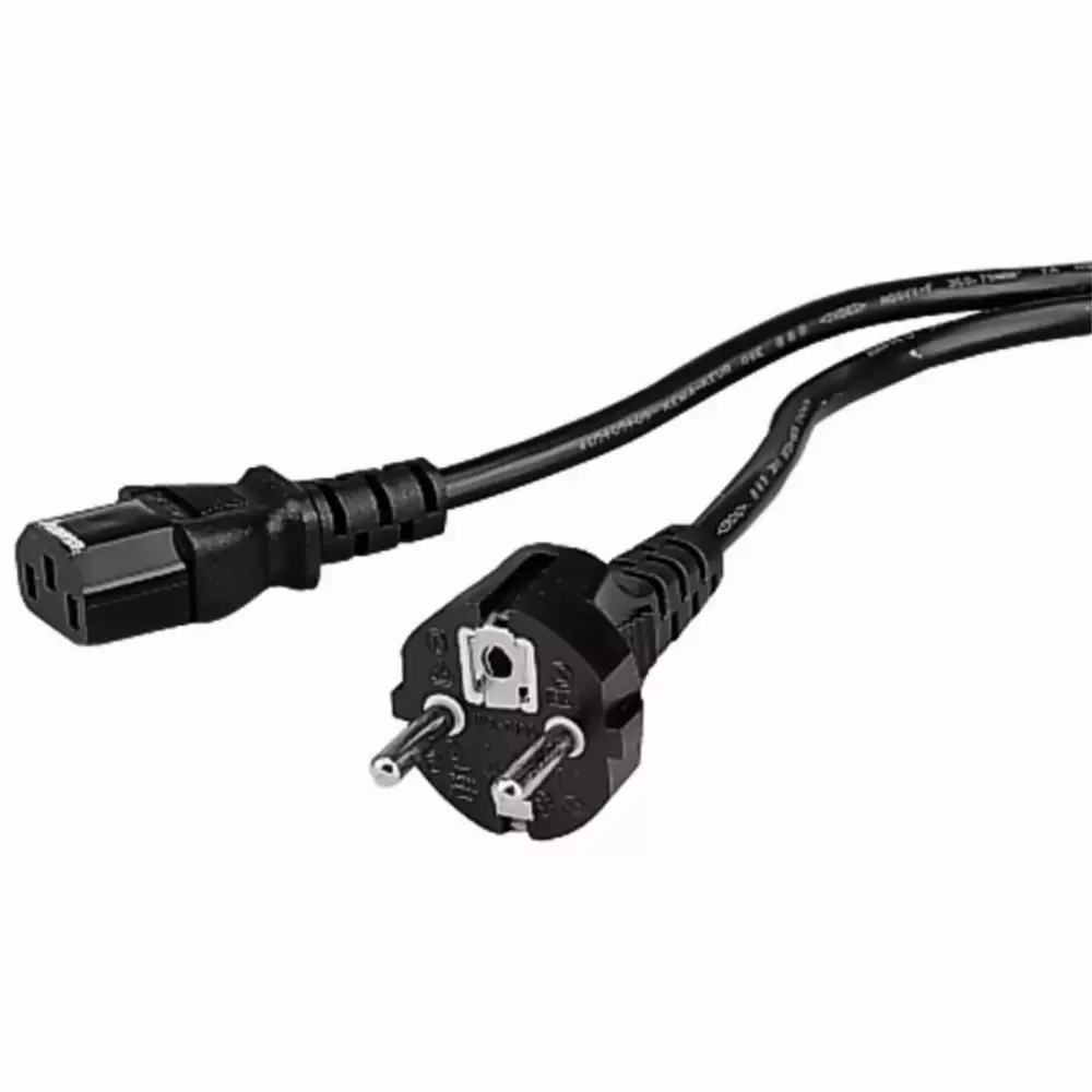 Универсален захранващ кабел HAMA 44219, 3-pin socket, 1.5 m, Черен