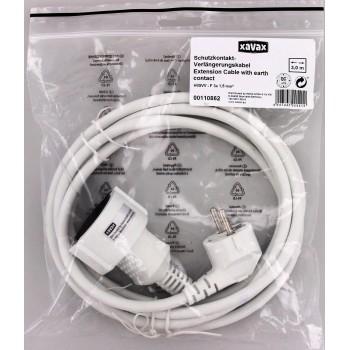 Удължителен захранващ кабел HAMA 110862, Euro Plug, 3 m, Бял