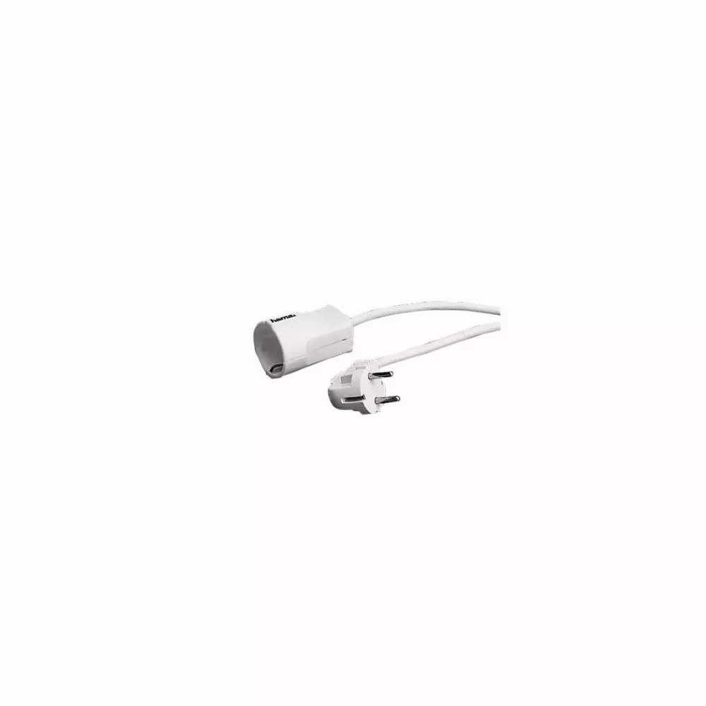 Удължителен захранващ кабел HAMA 110863, Euro Plug, 5 m, Бял