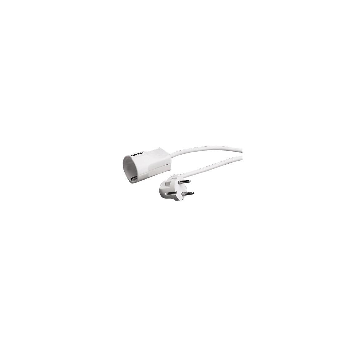 Удължителен захранващ кабел HAMA 110863, Euro Plug, 5 m, Бял