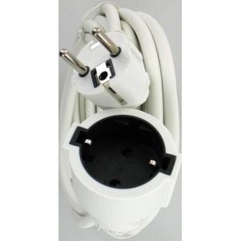 Удължителен захранващ кабел HAMA 110863, Euro Plug, 5 m, Бял