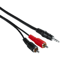 Аудио кабел HAMA 30455,  Стерео жак 3,5 mm -2 x Чинч мъжко, 2м