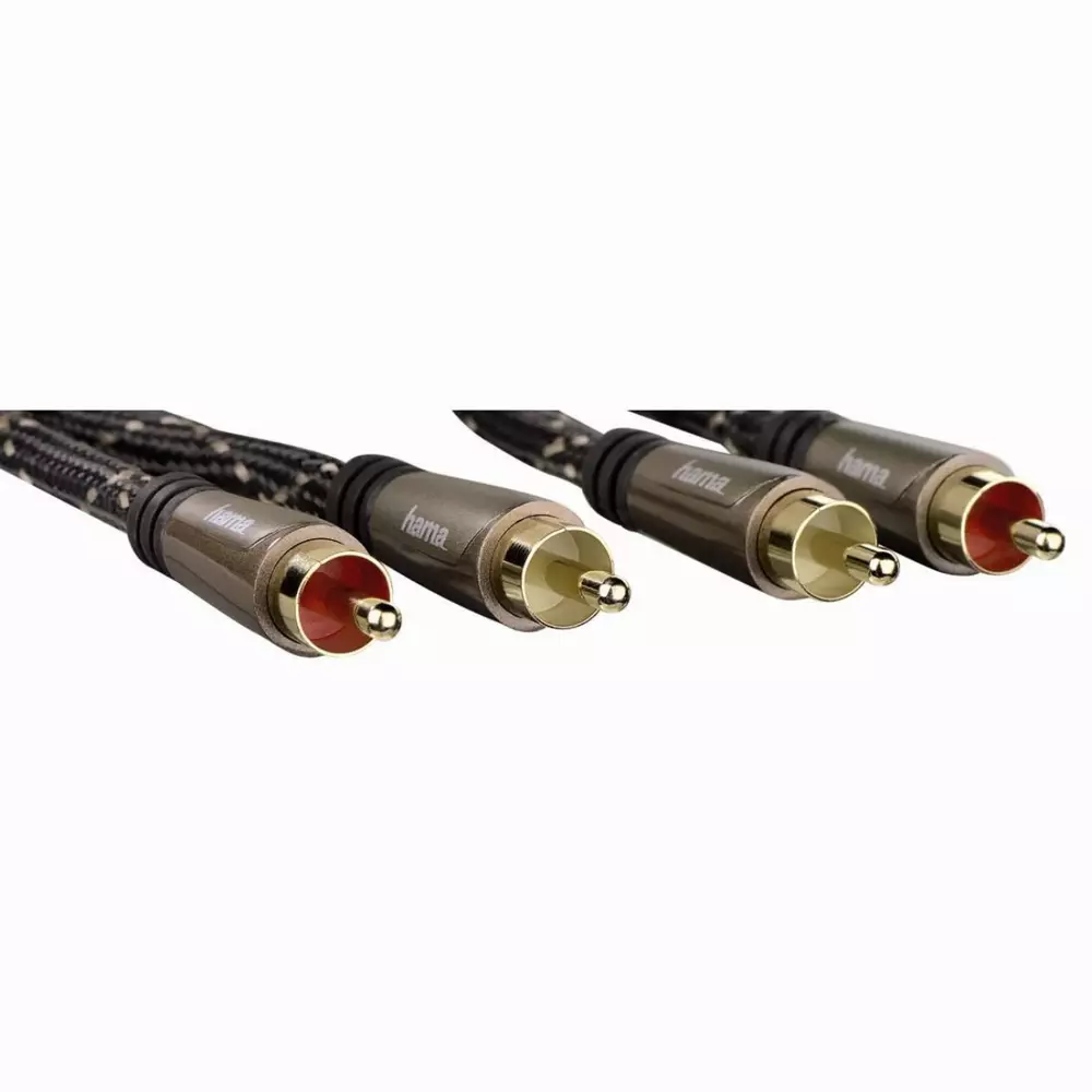Аудио кабел HAMA 122293, 2 x Чинч мъжко -2 x Чинч мъжко, Позлатени конектори, 3м