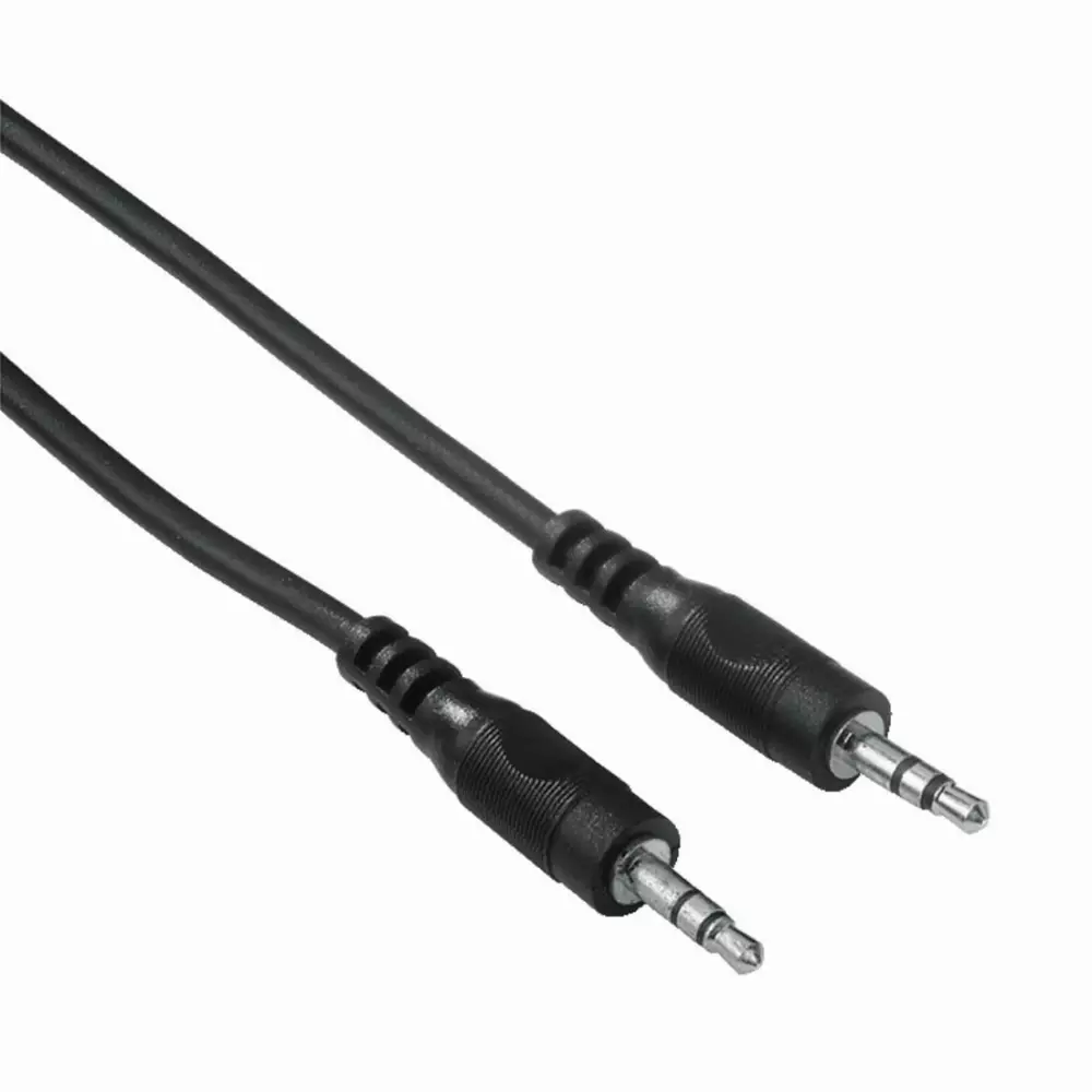 Аудио кабел HAMA 48912, 3.5мм стерео жак мъжко - мъжко,  1.5м.