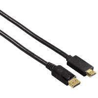 Кабел HAMA 54594 DisplayPort v.1.2 мъжко - HDMI мъжко, 1.8 м, Ultra HD, 3 звезди