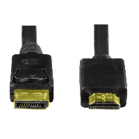 Кабел HAMA 54594 DisplayPort v.1.2 мъжко - HDMI мъжко, 1.8 м, Ultra HD, 3 звезди