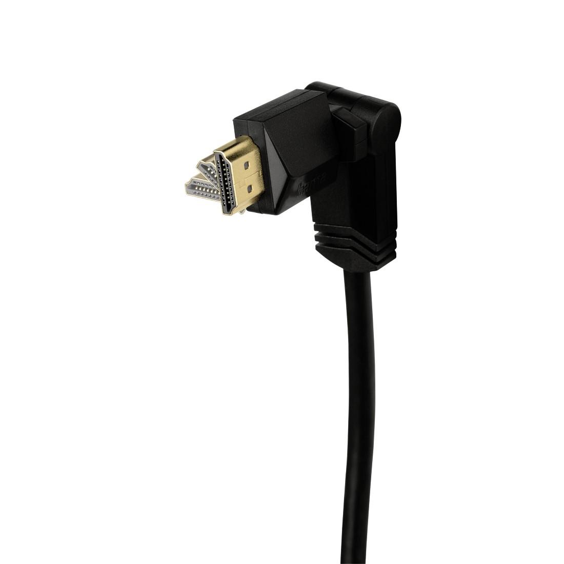 Кабел HAMA 122111 HDMI мъжко - HDMI мъжко, 3 м, Въртящ се, Позлатени конектори, 3 звезди