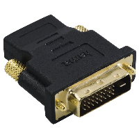 Адаптер HAMA 34035 DVI-D Dual Link мъжко - HDMI женско, Позлатени конектори, Екраниран, 3 Stars