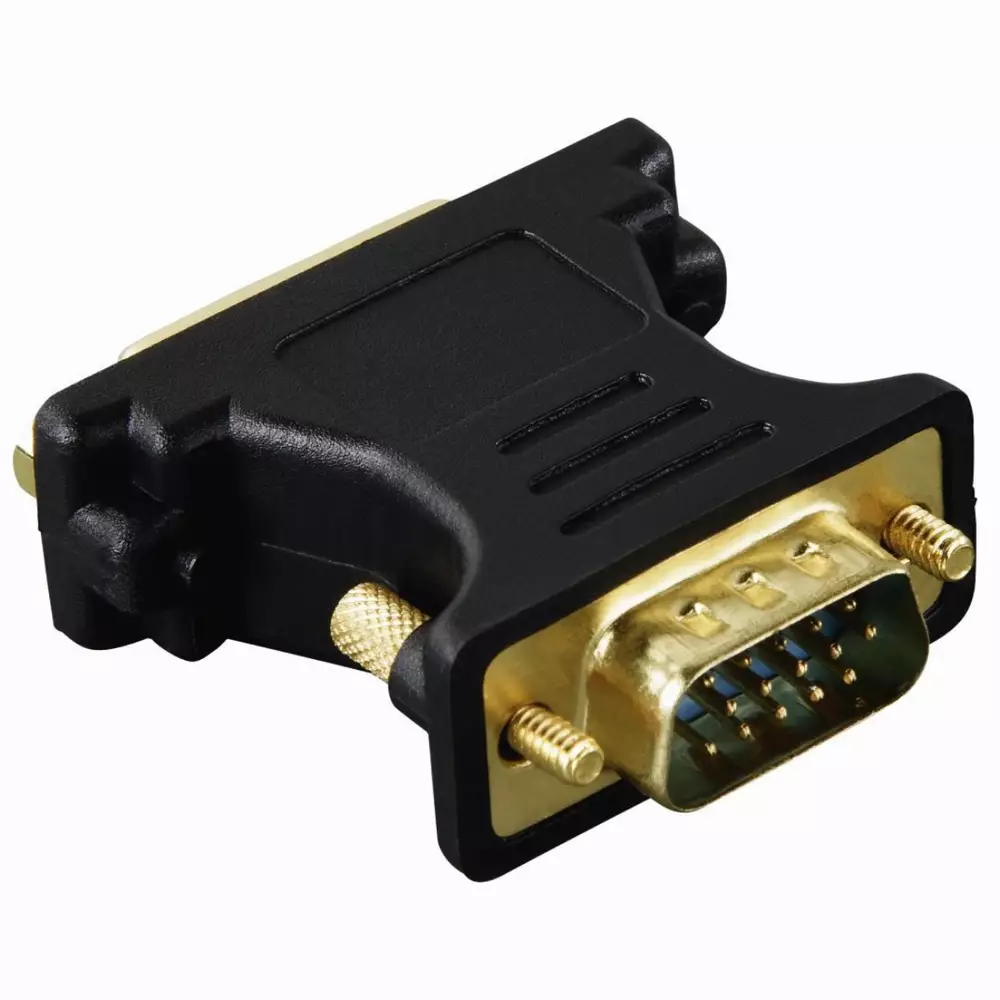 Адаптер HAMA 45074 VGA мъжко - DVI женско, Позлатени конектори, 3 звезди