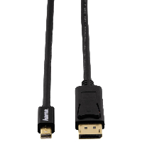 Кабел HAMA 54563 mini DisplayPort мъжко - DisplayPort мъжко, 1.8 m, 3 звезди