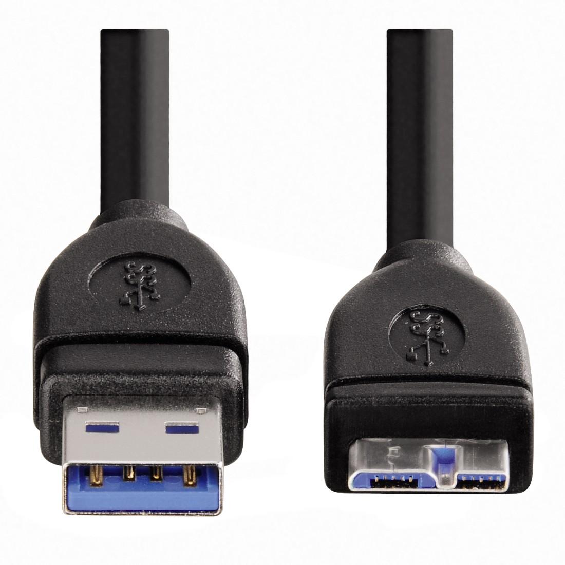 Кабел HAMA 54507 USB 3.0 A мъжко - USB 3.0 Micro B мъжко, 1.8 м, 1 звезда