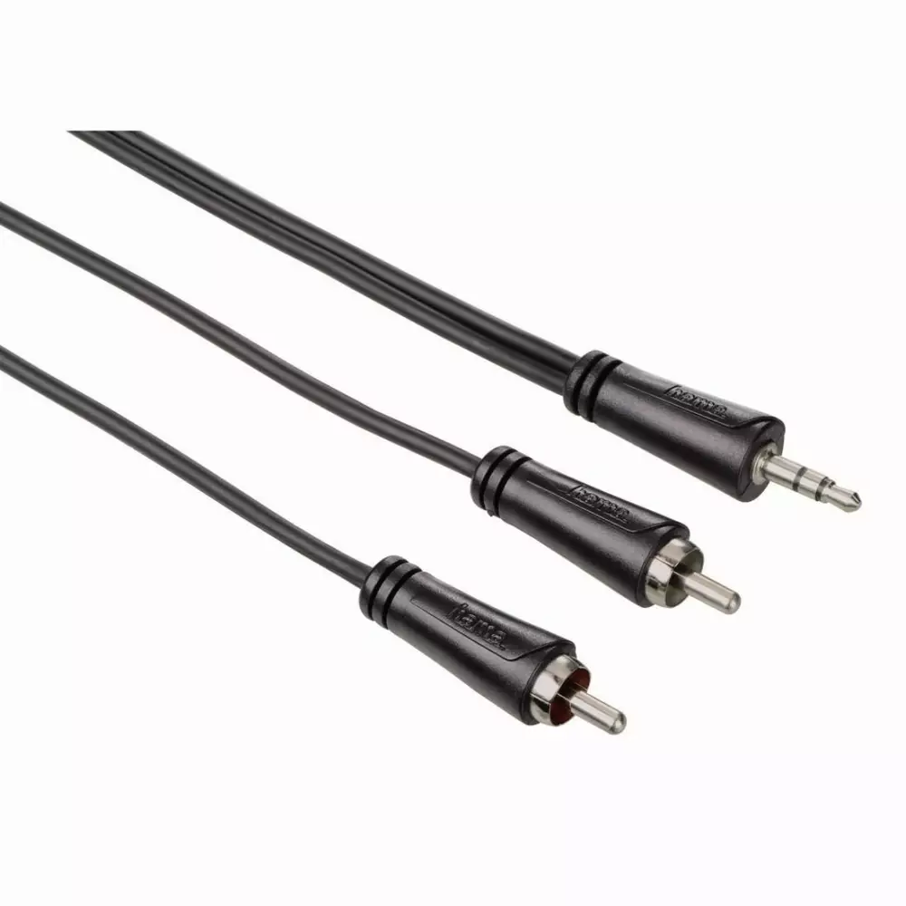 Аудио кабел HAMA 122296, Стерео жак 3,5 mm -2 x Чинч мъжко, 3,0м.