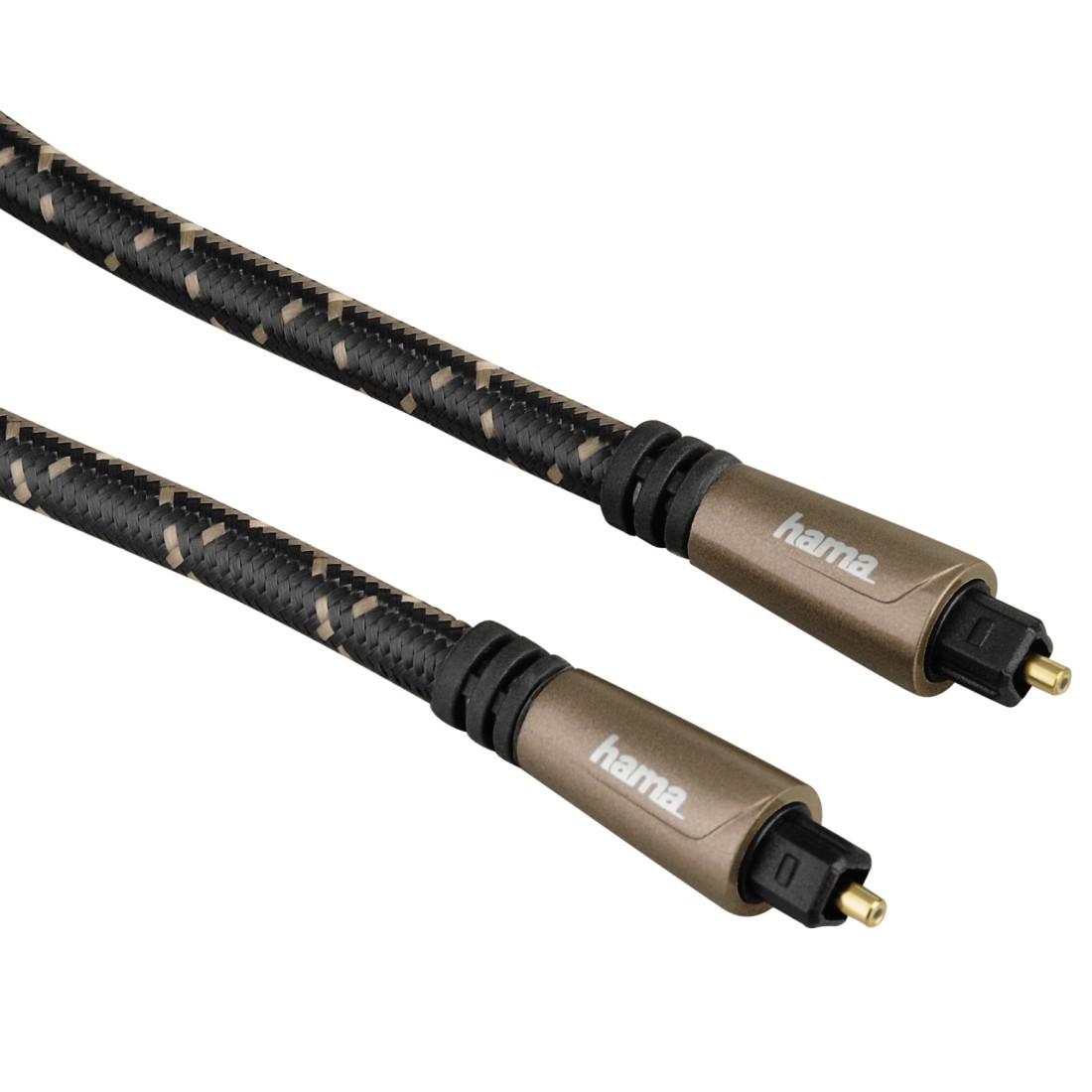 Оптичен кабел HAMA 122262 ODT plug (Toslink), метал, 1.5 m