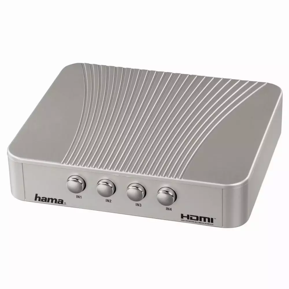 Превключвател P-410 HDMI 4x1/ вх/изх HAMA 42544, Сребрист