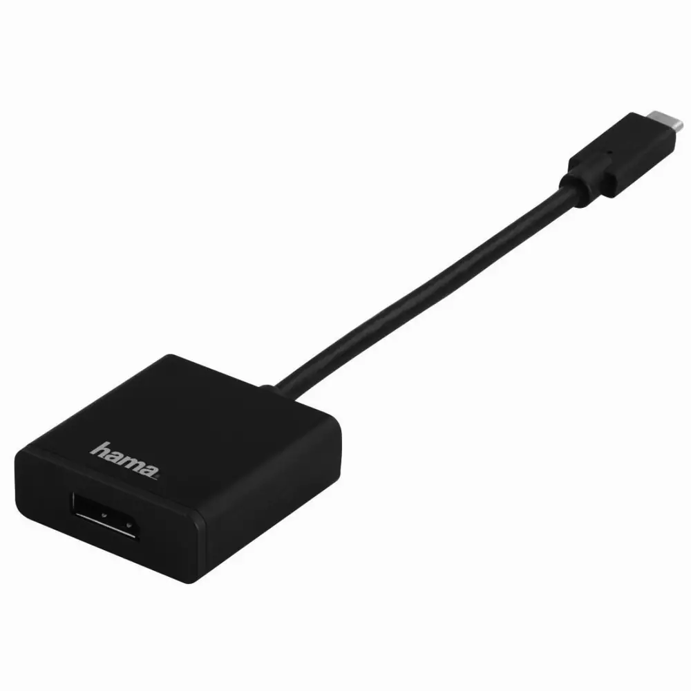 Адаптер HAMA 135725  USB-C - DisplayPort, Ultra HD, 3 звезди, Черен