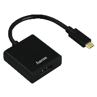 Адаптер HAMA 135725  USB-C - DisplayPort, Ultra HD, 3 звезди, Черен