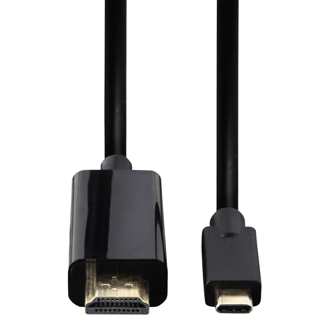 Кабел HAMA 135724 USB-C - HDMI мъжко, 1.8 м,позлатен, 3 звезди