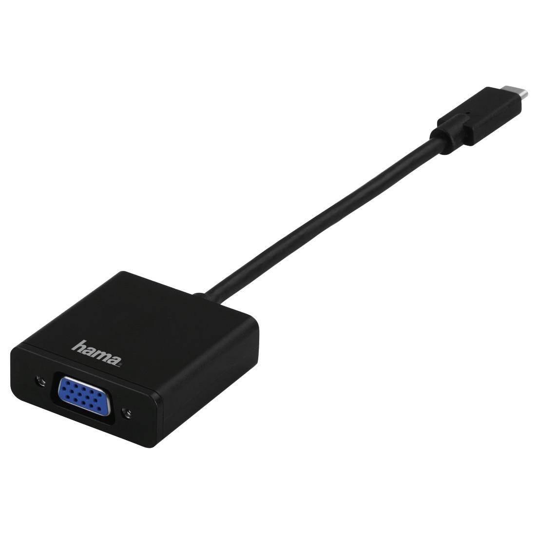 Адаптер HAMA 135727 USB-C  - VGA, Full HD, 3 звезди, Черен
