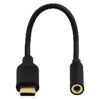 Адаптер HAMA 135717, USB-C мъжко - 3.5 mm аудио жак женско, Черен