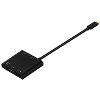 4 в 1 USB-C Многопортов адаптер HAMA 135729, 2 x USB 3.1, HDMI&trade;, USB-C (данни+PD), Черен