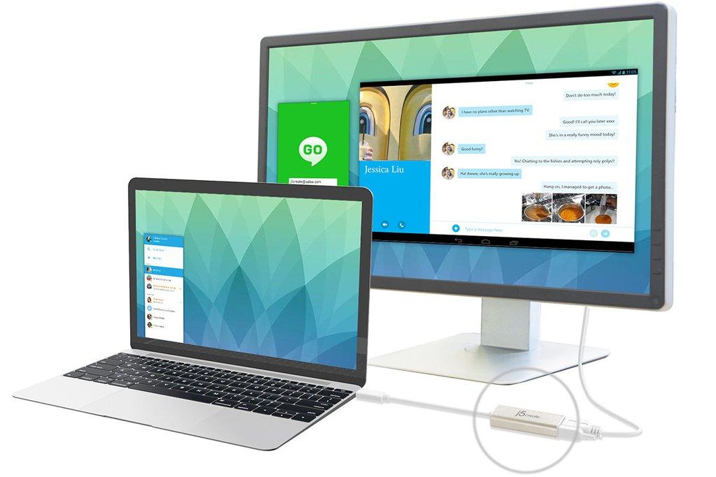 Адаптер j5 Create JCA111 USB-C  - VGA Full HD, бял