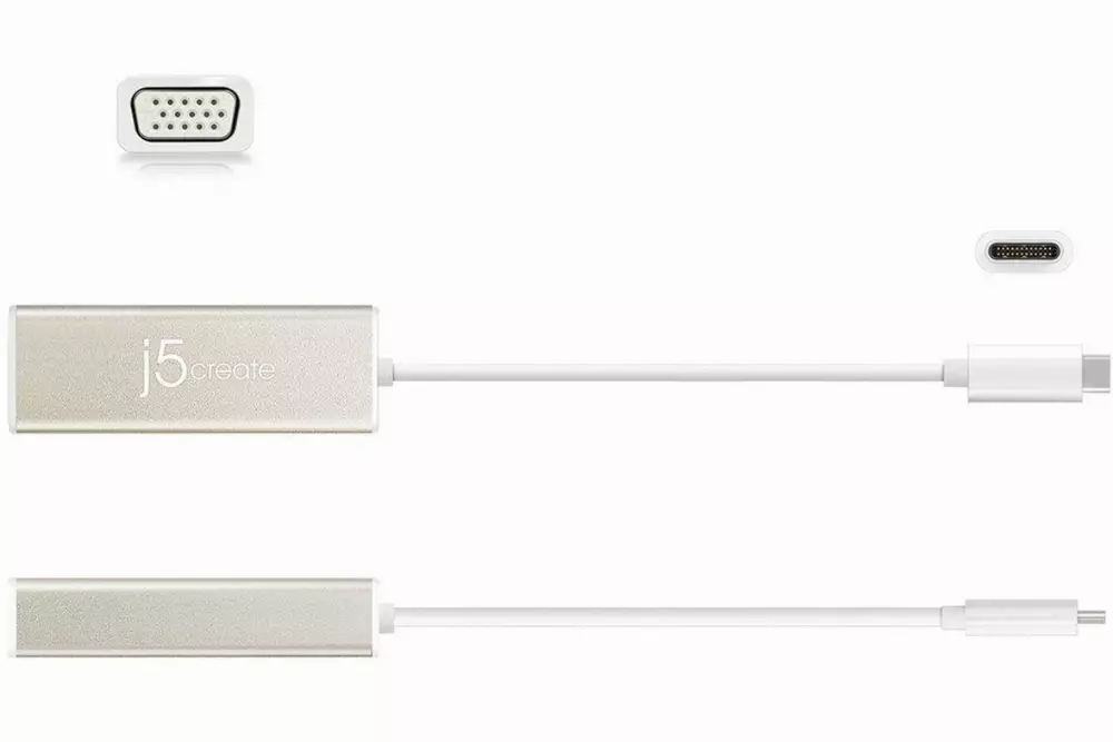 Адаптер j5 Create JCA111 USB-C  - VGA Full HD, бял