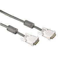 Кабел HAMA 45077 DVI-D мъжко - DVI-D мъжко, двойно екраниран, 1.8 m
