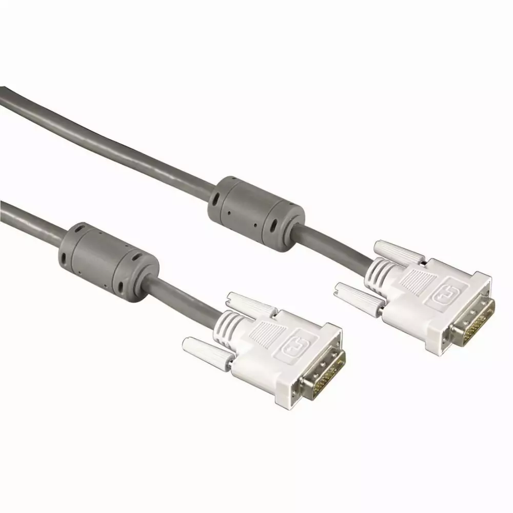 Кабел HAMA 45077 DVI-D мъжко - DVI-D мъжко, двойно екраниран, 1.8 m
