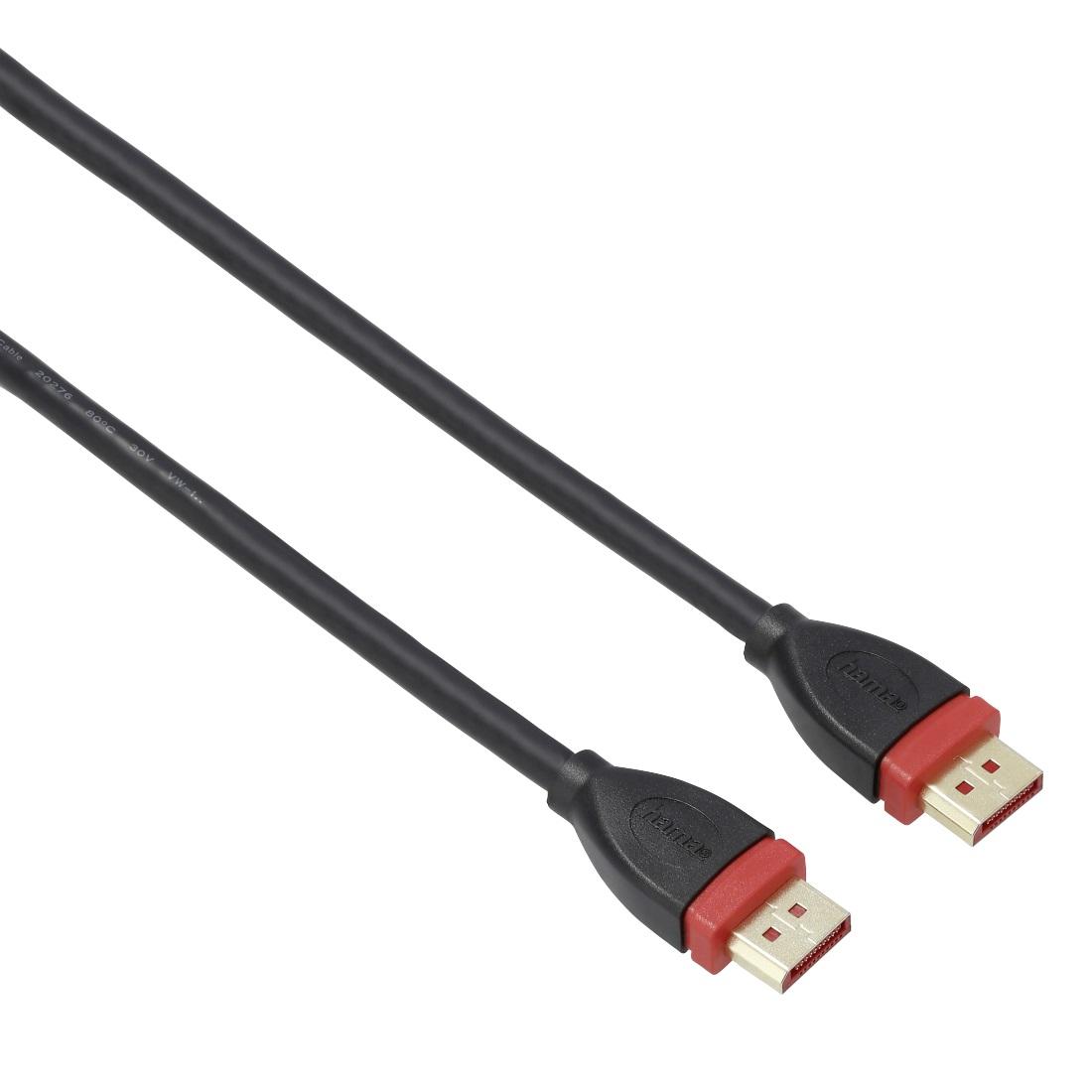Кабел HAMA 53777 DisplayPort v.1.4 мъжко - DisplayPort v.1.4, 1.8 м, 8K Ultra HD, 3 звезди