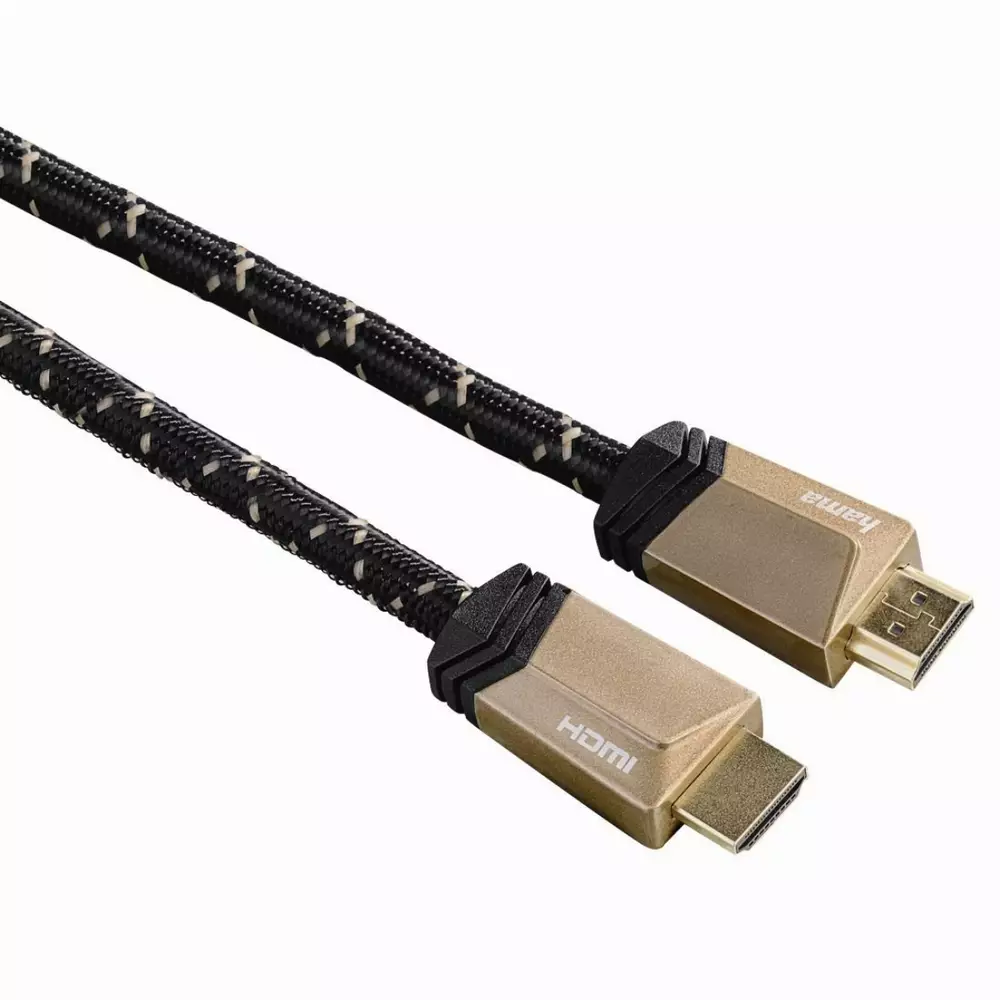 Καλώδιο HAMA Ultra HD HDMI αρσενικό - HDMI αρσενικό, 8K, 48GB/s, Ethernet, 3 μ, χρυσές υποδοχές, 5 αστέρια