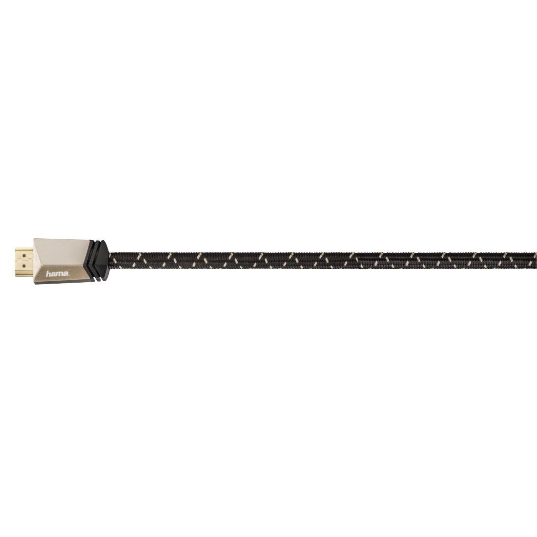 Кабел HAMA Ultra HD HDMI мъжко - HDMI мъжко, 8K, 48GB/s, Ethernet , 2 м, позл. конектори, 5 звезди