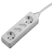 Разклонител HAMA 121921 с 4 гнезда , 2 x шуко + 2 x евро, 1.4 м, Бял