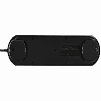 Разклонител HAMA 137253, 10 гнезда, 2 ключа, 2 m, Черен