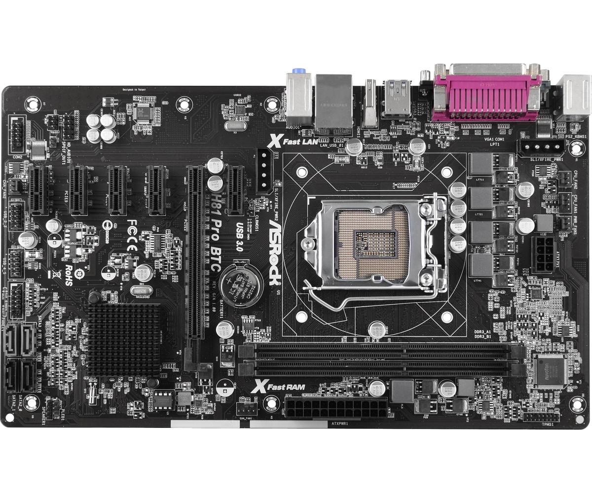 Дънна платка ASROCK H81 PRO BTC