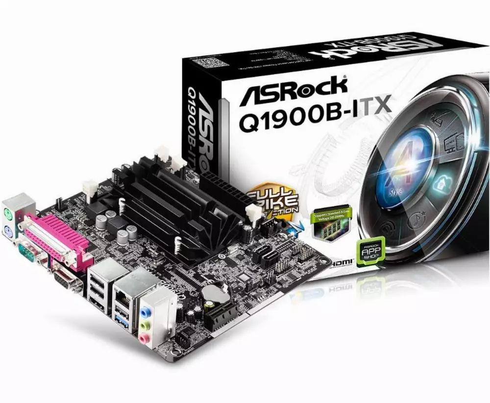 Дънна платка ASROCK Q1900B + Intel Quad-Core Processor J1900