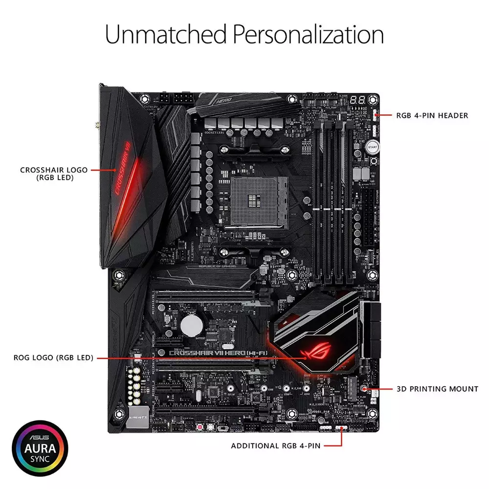 Дънна платка ASUS ROG CROSSHAIR VII HERO (Wi-Fi)