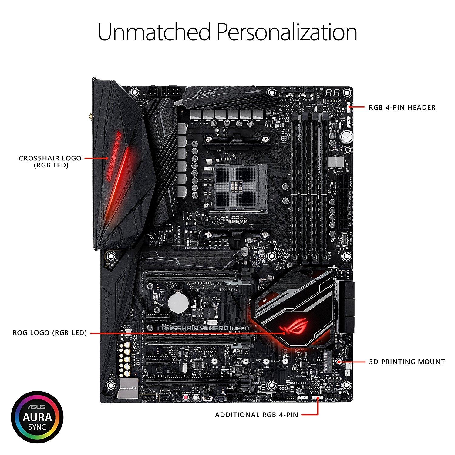 Дънна платка ASUS ROG CROSSHAIR VII HERO (Wi-Fi)