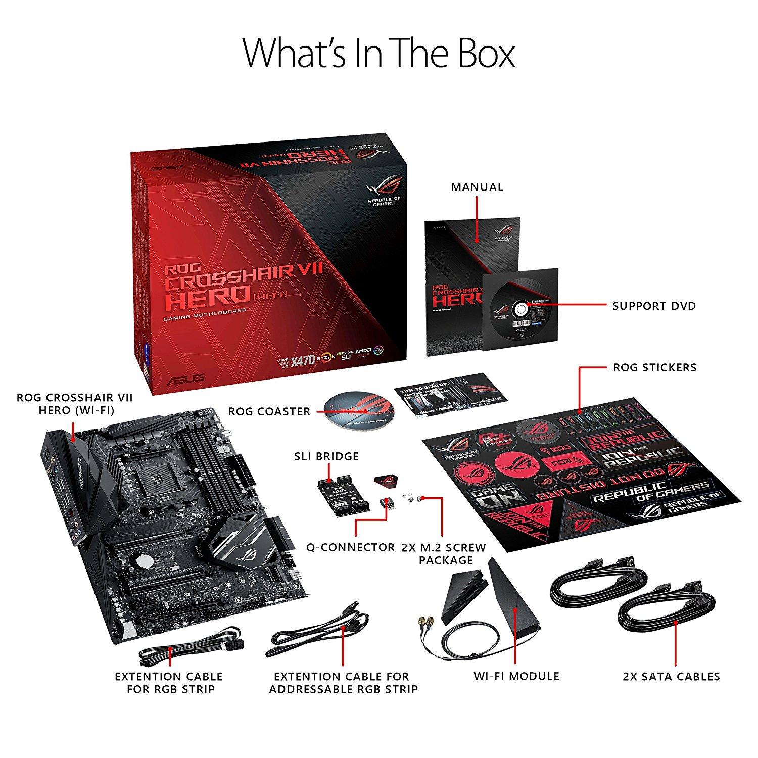 Дънна платка ASUS ROG CROSSHAIR VII HERO (Wi-Fi)
