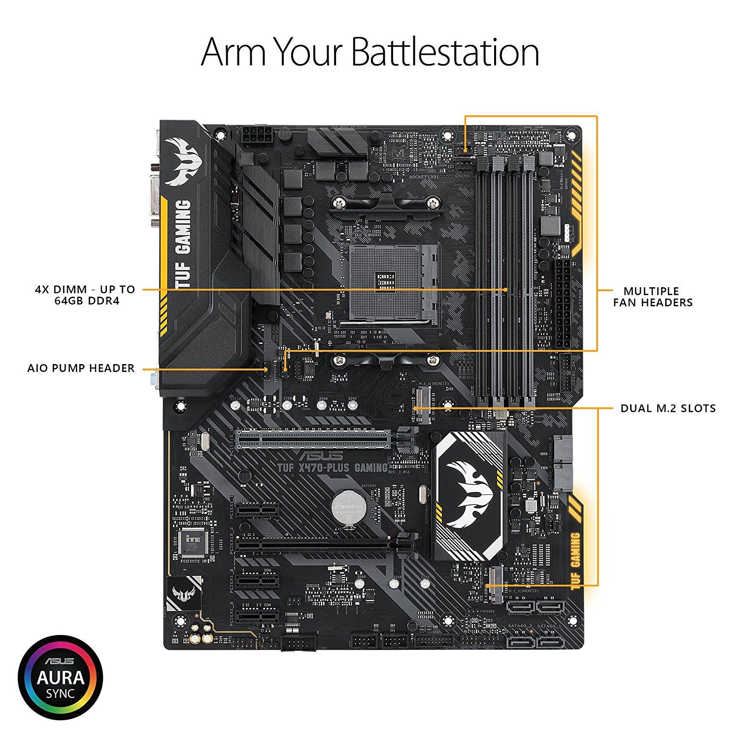 Дънна платка ASUS TUF X470-Plus