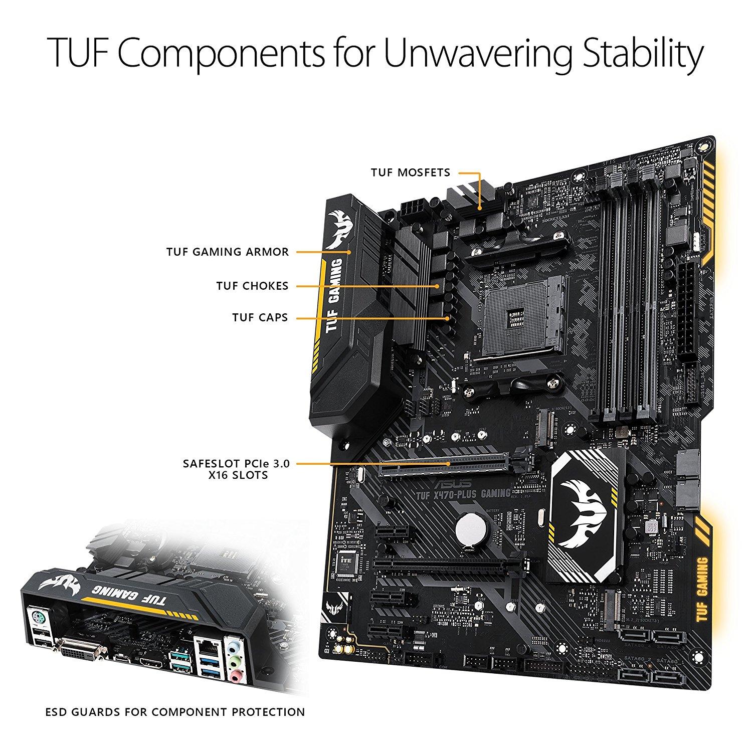 Дънна платка ASUS TUF X470-Plus