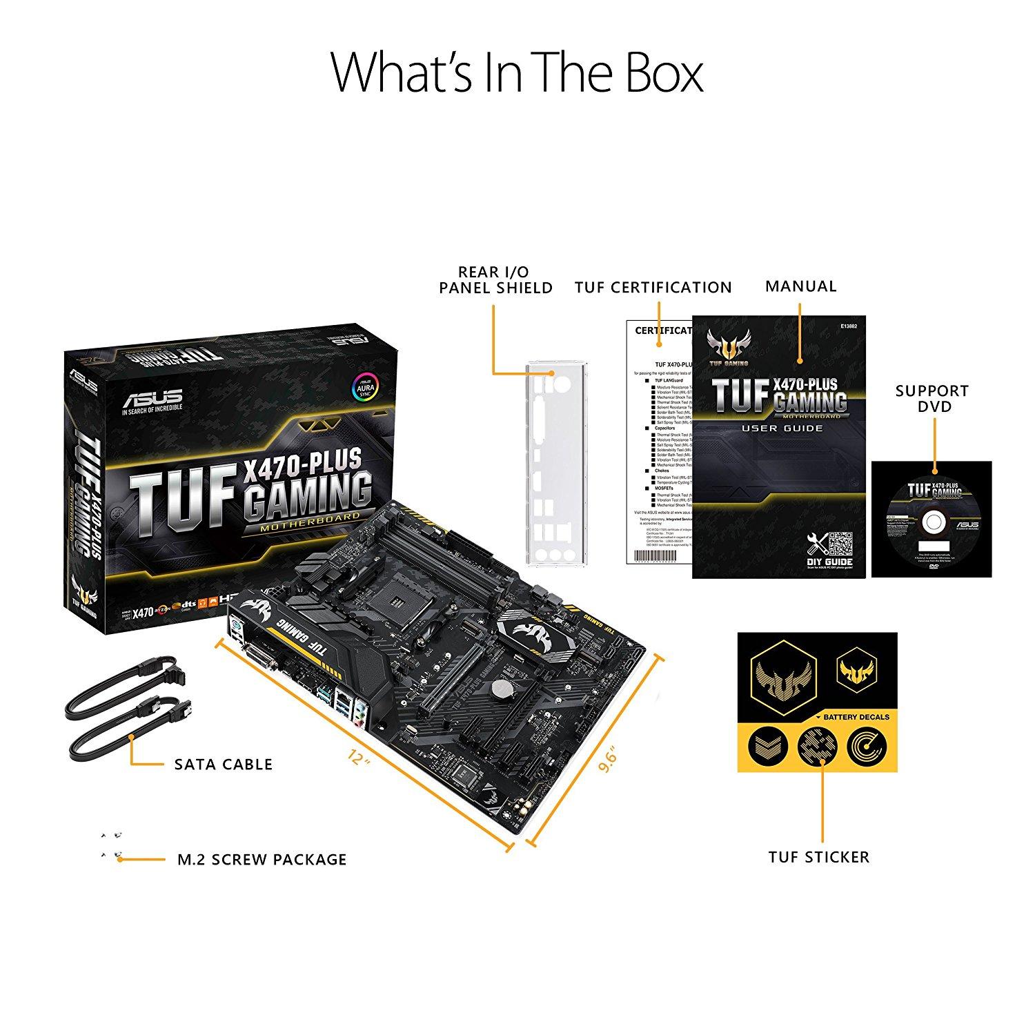 Дънна платка ASUS TUF X470-Plus