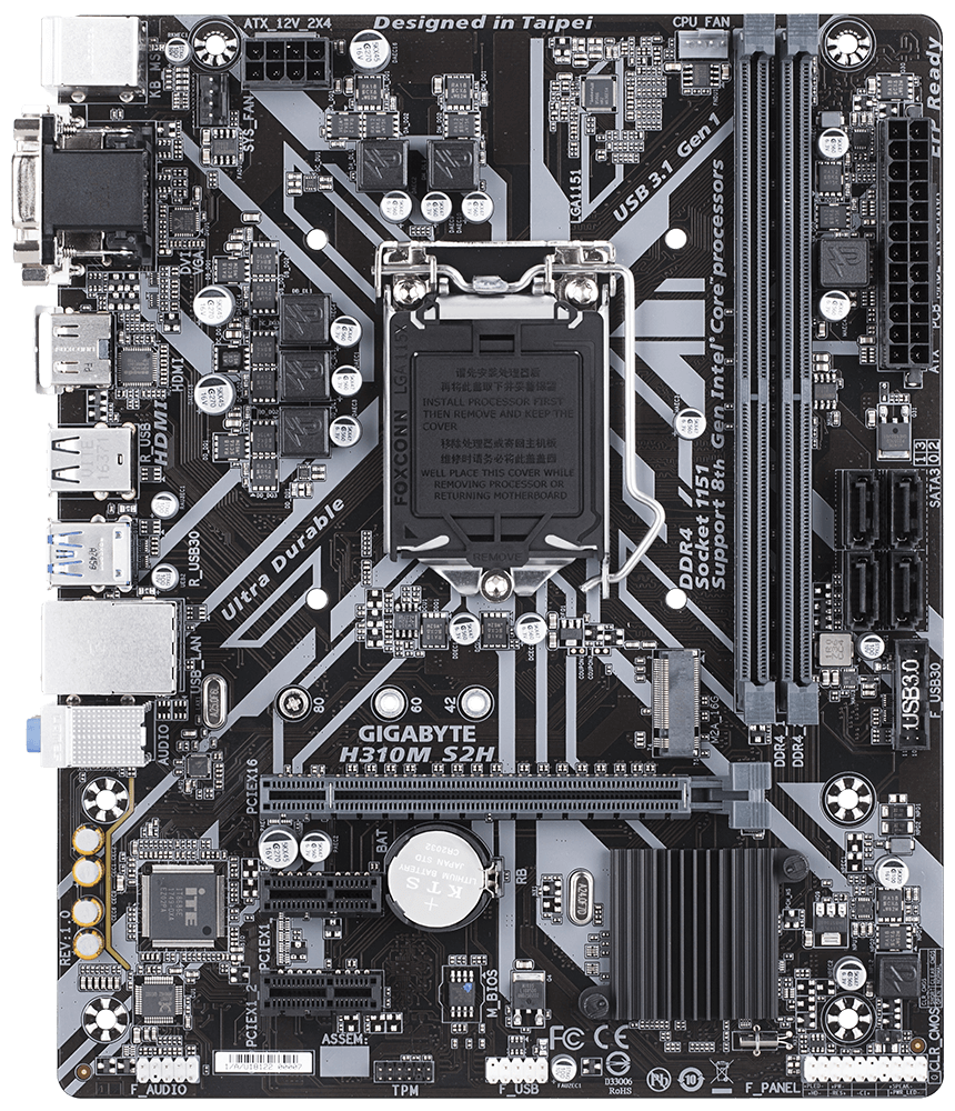 Дънна платка GIGABYTE H310M-S2H
