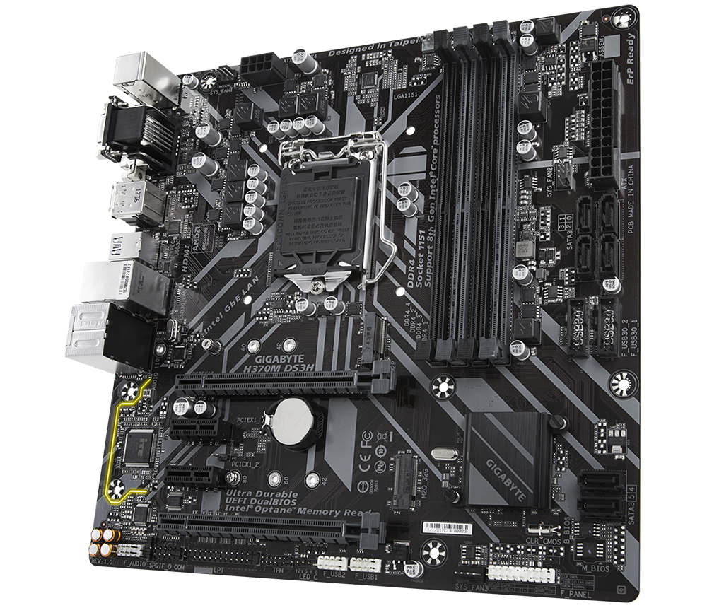 Дънна платка GIGABYTE H370M DS3H