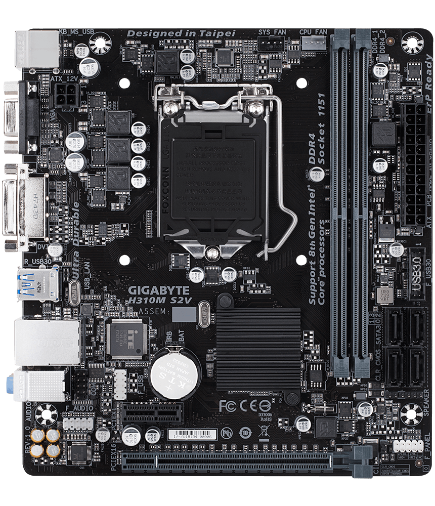 Дънна платка GIGABYTE H310M-S2V