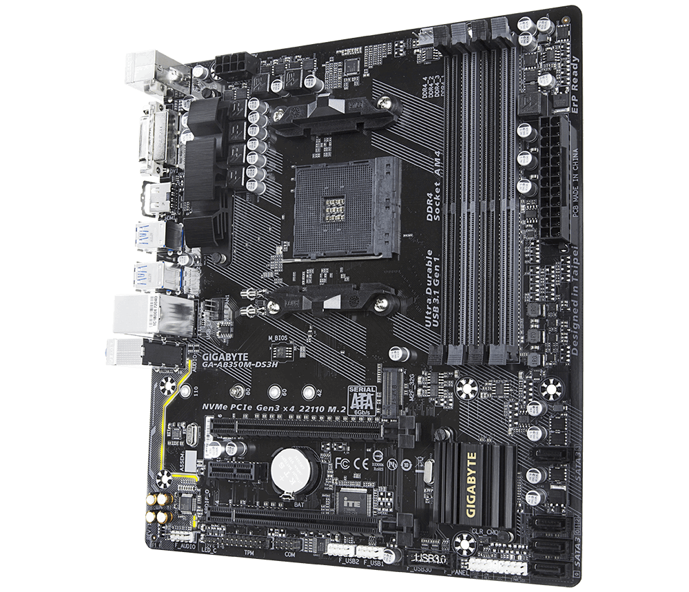 Дънна платка GIGABYTE AB350M-DS3H