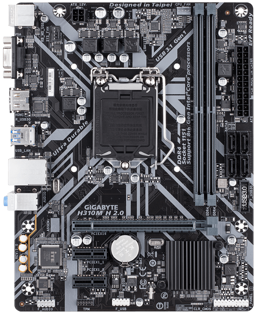 Дънна платка GIGABYTE H310M-H 2.0