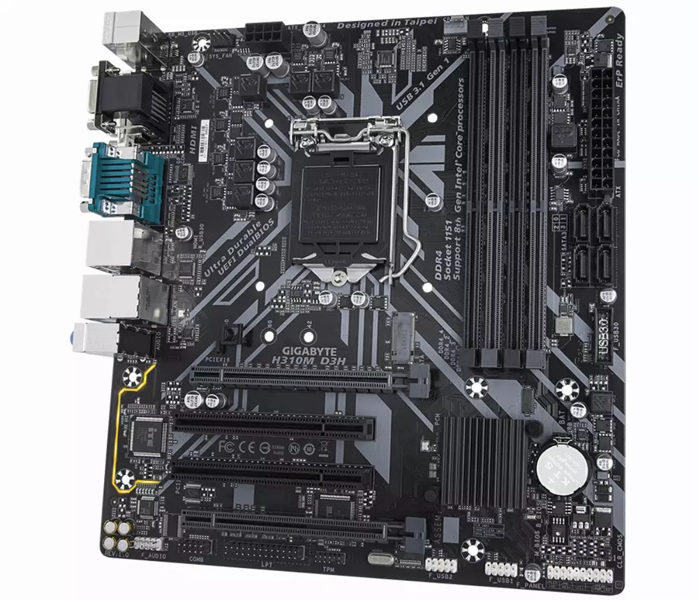 Дънна платка GIGABYTE H310M D3H